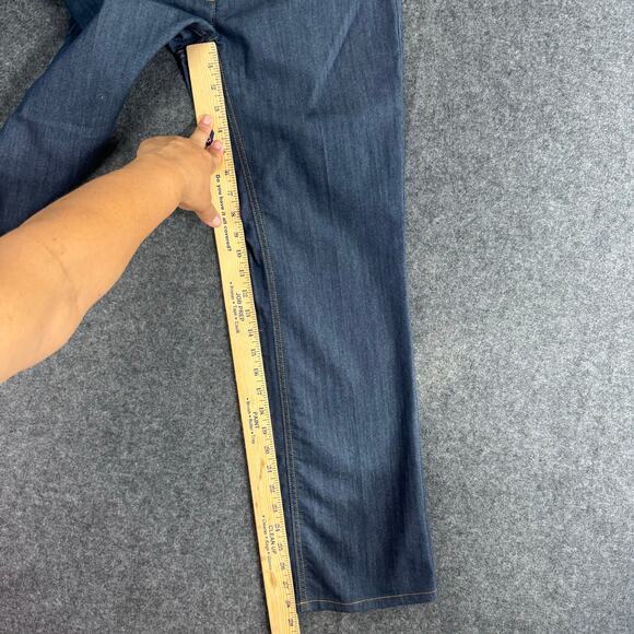Brooks Brothers Womens Jeans Size 4 Straight Blue Dark Wash Denim Pants Stretch - Picture 9 of 10